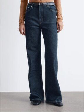 & Other Stories Wide Leg Jeans Sz 2 Dark Blue NWT